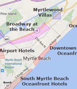 Myrtle Beach Cartoon Map