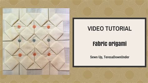 Fabric origami tutorial - YouTube