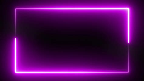 square flowing purple neon light frame on black background 12963479 ...