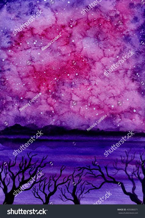 Watercolor Pink Sky Stock Illustration 405086071 | Shutterstock