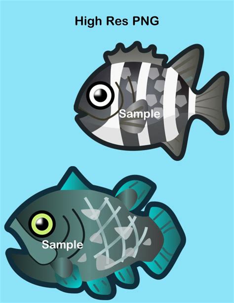 Animal Crossing Fish PNG, JPG, Clipart, Icon, Items, Art, Print High Quality Digital Download - Etsy