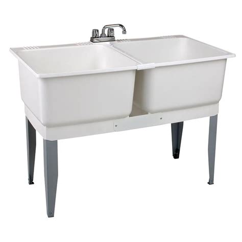 Wessan Drop In 10" Deep Stainless Steel Laundry Sink | The Home Depot Canada