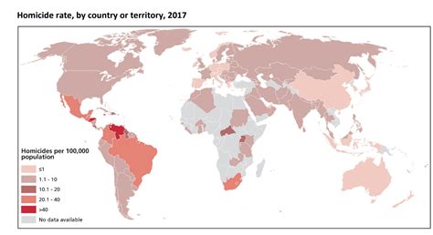 What Country Has The Highest Murder Rate | Homicide Rates