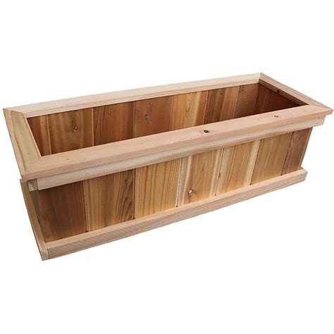 36 in. Cascades Rectangular Cedar Wood Planter N836 - The Home Depot