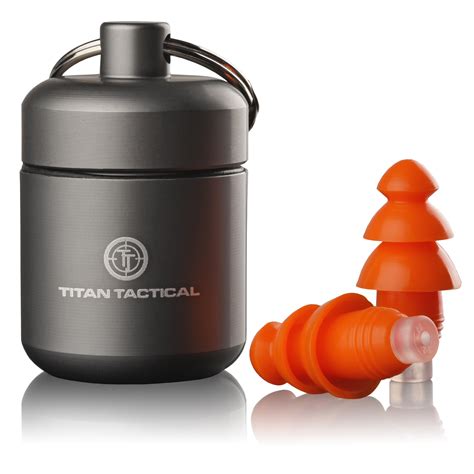 Titan Tactical 29NRR Reusable Shooting Ear Plugs w/ Removable Filter ...