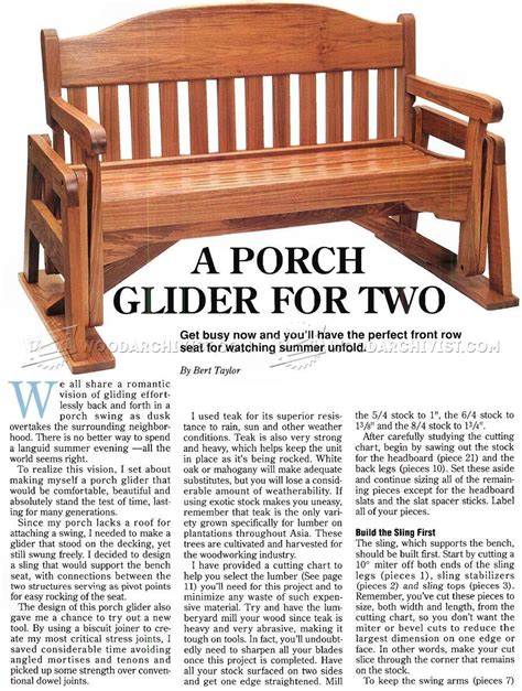 Free Wooden Glider Bench Plans | Porch glider, Outdoor glider, Porch glider plans