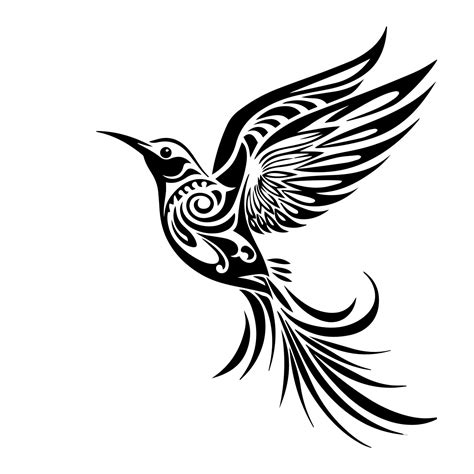 Majestic flying bird tribal tattoo design with intricate details and ...