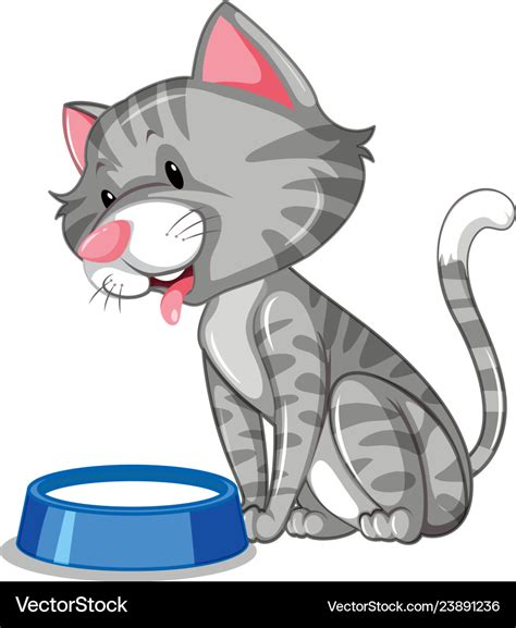 A cat drinking milk Royalty Free Vector Image - VectorStock