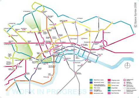 London Pedestrian Routemap | Space Syntax