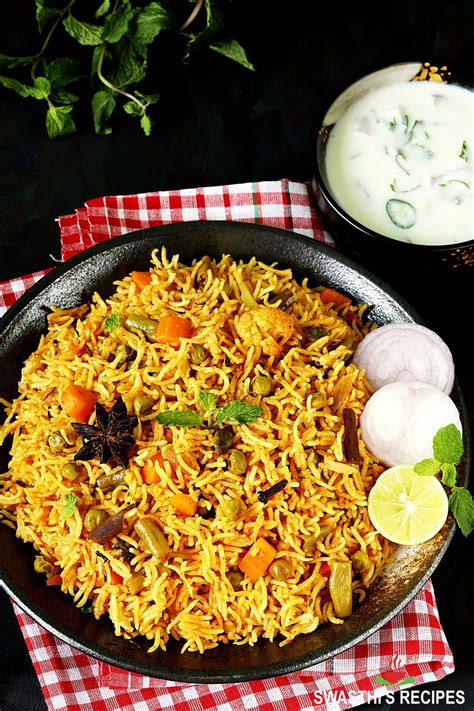 Veg Biryani Recipe Vegetable Biryani Swasthi S Recipes | indiahealthyfood