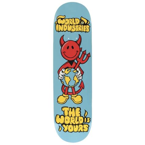 World Industries Devilman "The World Is Yours" Deck 8.25" x 32" Blue