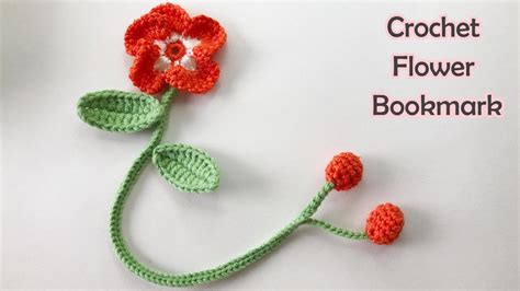 Crochet Flower Bookmark | Step by Step Tutorial - YouTube