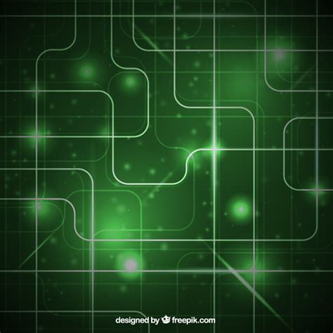 Free Vector | Technology background in green tones