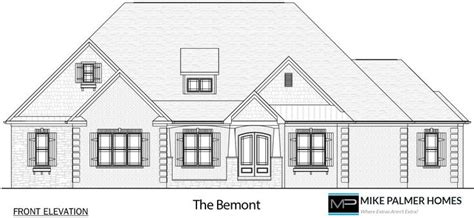 The Bemont - Mike Palmer Homes | Custom bricks, House styles, Floor plans