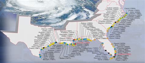 Hurricane States Map