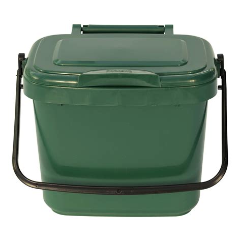 Green Kitchen Compost Caddy (5L - Small) - for Food Waste Recycling (5 Litre) - 5L Plastic ...