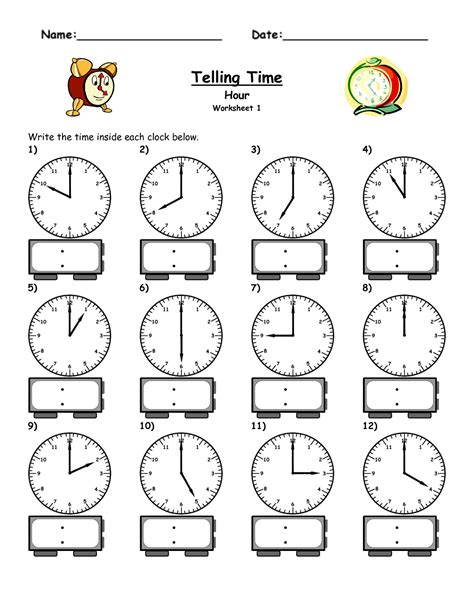 Free Easy Elapsed Time Worksheets | Activity Shelter