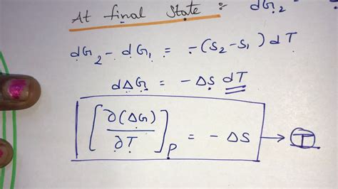 Gibbs Helmholtz Equation - YouTube