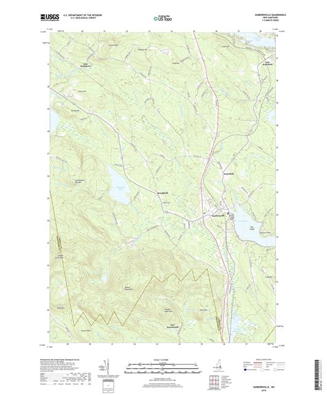 MyTopo Sanbornville, New Hampshire USGS Quad Topo Map