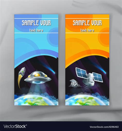 Set of space flyers brochure template design Vector Image