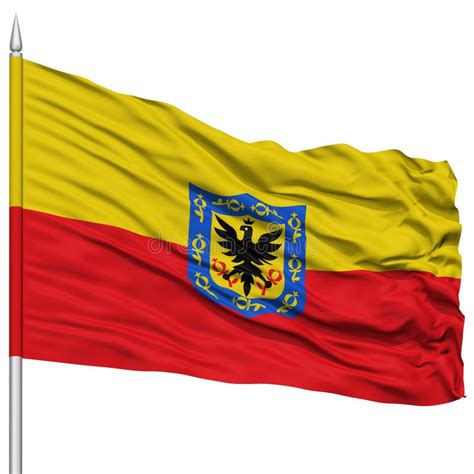 Bandera De La Ciudad De Bogotá En Asta De Bandera Stock de ilustración ...