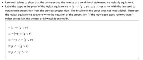 Solved Use truth tables to show that the converse and the | Chegg.com