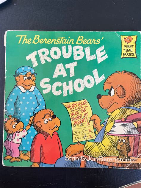 The Berenstain Bears Trouble at School First Time Paperback / | Etsy