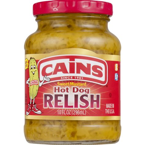 Cains Sweet Mustard Hot Dog Relish (10 fl oz) - Instacart