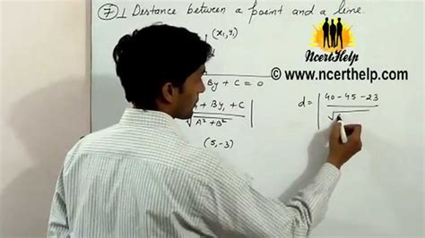 Perpendicular distance between a point and a line formula with examples - YouTube