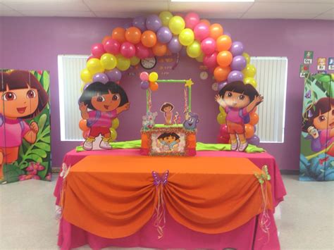 Dora The Explorer Decorations | Explorer birthday party, Gold birthday party decorations, Pool ...