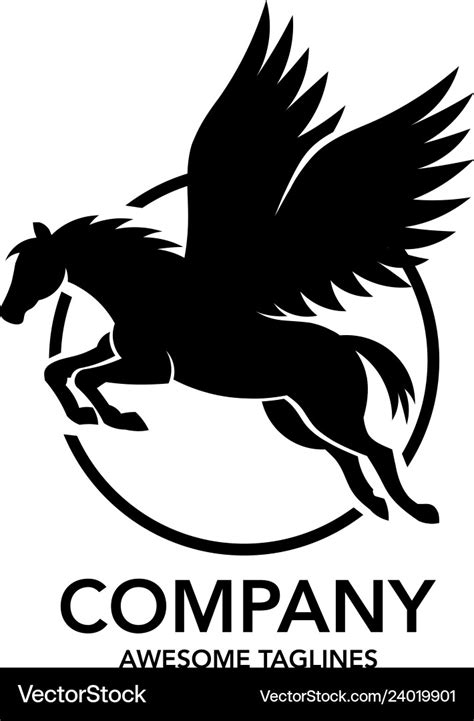 Pegasus logo Royalty Free Vector Image - VectorStock