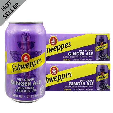 Schweppes Dry Grape Ginger Ale Drink, 24 Pack of 12 Fl Oz Cans - Walmart.com