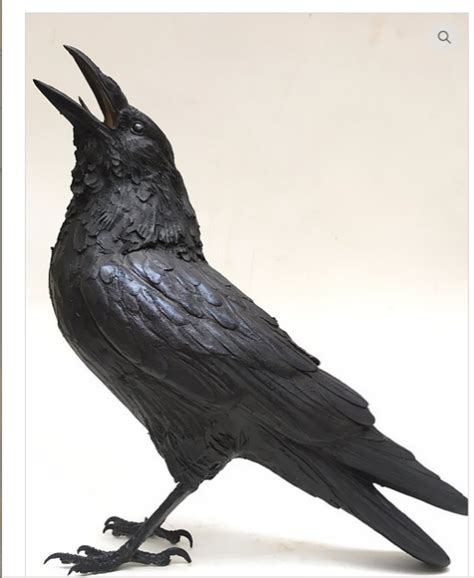 Ceramic raven sculpture by Karen Fawcett | Crow pictures, Raven art, Crow art