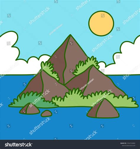 Nature Landscape Vector Illustration Field Cartoon Stock Vector ...