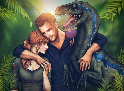 #clawen #jurassicworld #jurassicpark #raptorsquad #velociraptor #blue #clairedearing #owengra ...