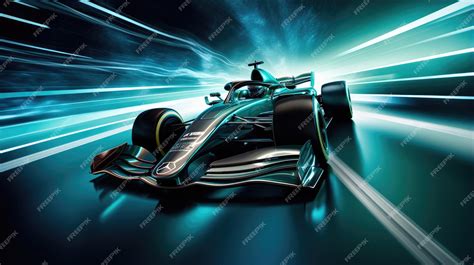 Premium AI Image | Formula 1 car at high speed in motion and ...