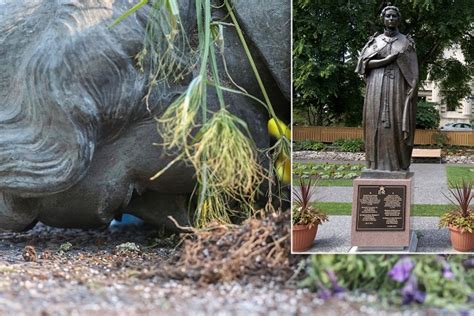 ‘No pride in genocide’: Protesters vandalise statues of Queen Victoria, Queen Elizabeth II ...