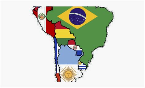 latin america map with flags - Clip Art Library