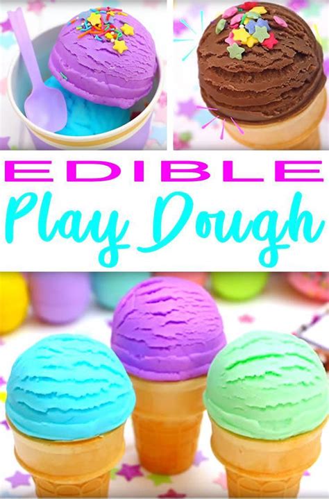 EDIBLE playdough! 2 Ingredient DIY edible playdough. Easy NO cook ...