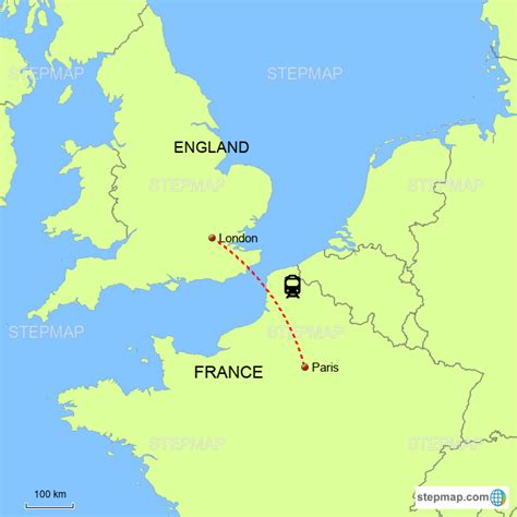 StepMap - London &Paris - Landkarte für Germany