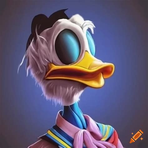 Humorous depiction of donald duck