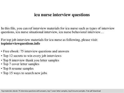 Top 10 Icu nurse interview questions and answers pdf free ebook