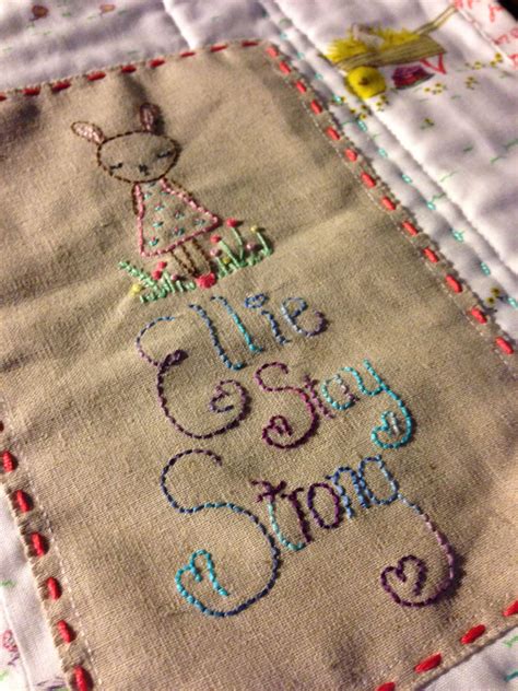 Ellie's Quilt Label | Embroidery Style | DIY and Crafts