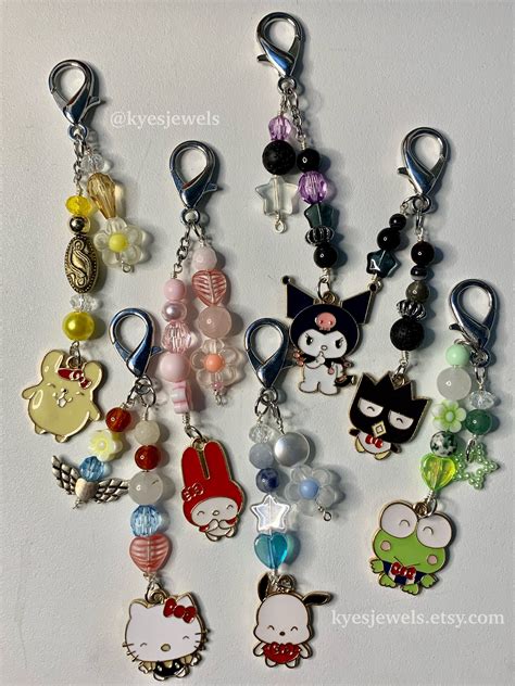 Sanrio Keychains Hello Kitty Keychain Cute Beaded - Etsy Canada