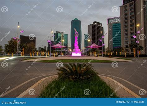 Modern Empire City in Erbil, Iraq, the Capital City of Kurdistan Region with Evening Lights ...