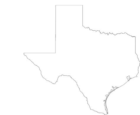 Texas State Outline Map Free Download