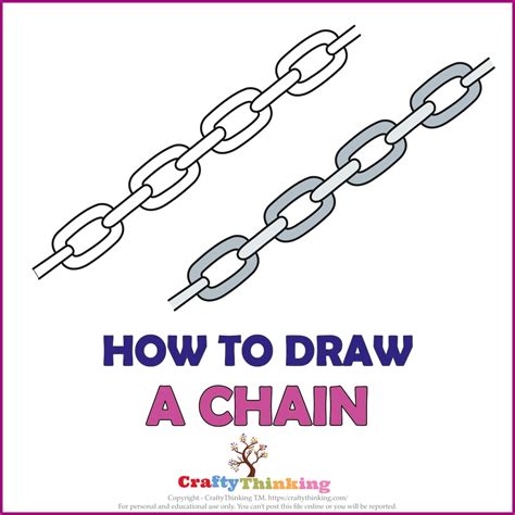 Draw Chain (How to Draw a Chain) - CraftyThinking