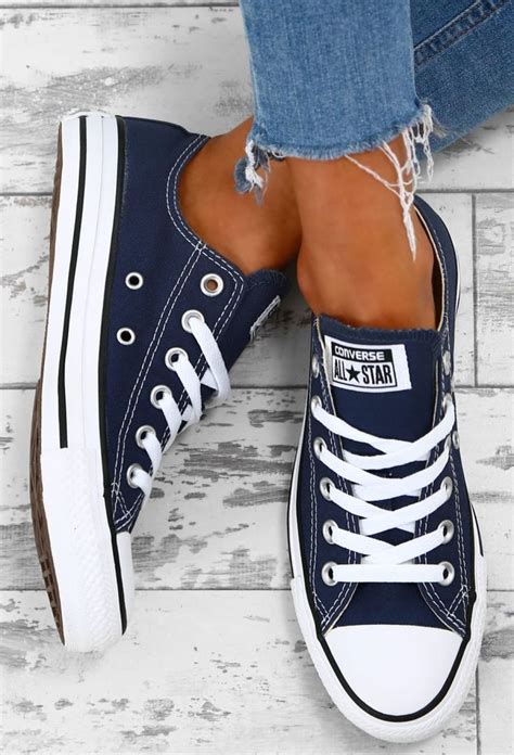 Chuck Taylor Converse All Star Navy Trainers | Work shoes, Sneakers fashion, Cute shoes