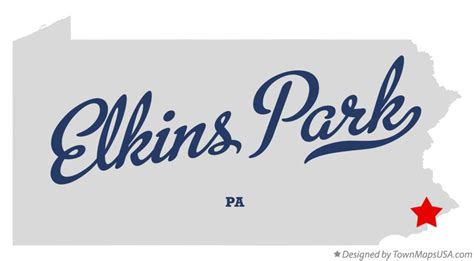 Map of Elkins Park, PA, Pennsylvania