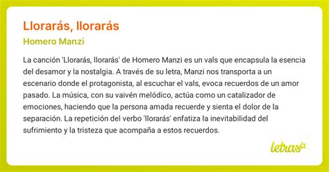 Significado de la canción LLORARÁS, LLORARÁS (Homero Manzi) - LETRAS.COM